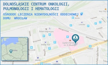 OŚRODEK LECZENIA NIEWYDOLNOŚCI ODDECHOWEJ W DOMU - DOLNOŚLĄSKIE CENTRUM ONKOLOGII, PULMONOLOGII I HEMATOLOGII - UL. GRABISZYŃSKA 105,  WROCŁAW