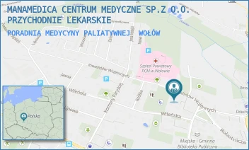 PORADNIA MEDYCYNY PALIATYWNEJ - MANAMEDICA CENTRUM MEDYCZNE SP.Z O.O. PRZYCHODNIE LEKARSKIE - UL. INWALIDÓW WOJENNYCH 13,  WOŁÓW