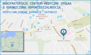 HOSPICJUM DOMOWE KATOWICE - BONIFRATERSKIE CENTRUM MEDYCZNE SPÓŁKA Z OGRANICZONĄ ODPOWIEDZIALNOŚCIĄ - LEOPOLDA MARKIEFKI 87,  KATOWICE