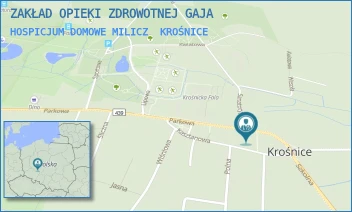 HOSPICJUM DOMOWE MILICZ - ZAKŁAD OPIEKI ZDROWOTNEJ GAJA - PARKOWA 5,  KROŚNICE