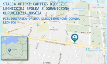 PIELĘGNIARSKA OPIEKA DŁUGOTERMINOWA DOMOWA - STACJA OPIEKI CARITAS DIECEZJI LEGNICKIEJ SPÓŁKA Z OGRANICZONĄ ODPOWIEDZIALNOŚCIĄ - UL. WŁADYSŁAWA GRABSKIEGO 19,  LEGNICA