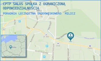 PORADNIA LECZNICTWA ŚRODOWISKOWEGO - CPTP SALUS SPÓŁKA Z OGRANICZONĄ ODPOWIEDZIALNOŚCIĄ - UL. WOJSKA POLSKIEGO 21,  MILICZ