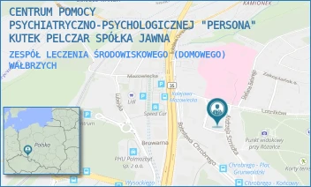 ZESPÓŁ LECZENIA ŚRODOWISKOWEGO (DOMOWEGO) - CENTRUM POMOCY PSYCHIATRYCZNO-PSYCHOLOGICZNEJ "PERSONA" KUTEK PELCZAR SPÓŁKA JAWNA - UL. ANDRZEJA SZMIDTA 15,  WAŁBRZYCH