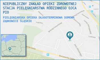 PIELĘGNIARSKA OPIEKA DŁUGOTERMINOWA DOMOWA - NIEPUBLICZNY ZAKŁAD OPIEKI ZDROWOTNEJ STACJA PIELĘGNIARSTWA RODZINNEGO OJCA PIO - UL. KASZTANOWA 2, ZĄBKOWICE ŚLĄSKIE