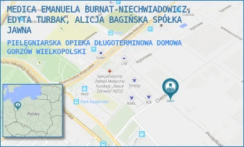 PIELĘGNIARSKA OPIEKA DŁUGOTERMINOWA DOMOWA - MEDICA EMANUELA BURNAT-NIECHWIADOWICZ, EDYTA TURBAK, ALICJA BAGIŃSKA SPÓŁKA JAWNA - UL. CHEMICZNA 12,  GORZÓW WIELKOPOLSKI
