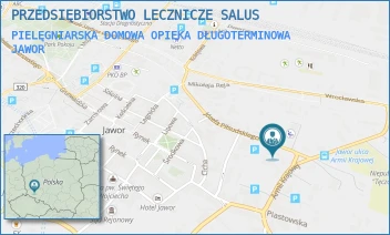 PIELĘGNIARSKA DOMOWA OPIEKA DŁUGOTERMINOWA - PRZEDSIĘBIORSTWO LECZNICZE SALUS - UL. JÓZEFA PIŁSUDSKIEGO 10,  JAWOR