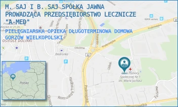 PIELĘGNIARSKA OPIEKA DŁUGOTERMINOWA DOMOWA - M. SAJ I B. SAJ SPÓŁKA JAWNA PROWADZĄCA PRZEDSIĘBIORSTWO LECZNICZE "A-MED" - UL. PODMIEJSKA BOCZNA 10,  GORZÓW WIELKOPOLSKI