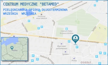 PIELĘGNIARSKA OPIEKA DŁUGOTERMINOWA WRZEŚNIA - CENTRUM MEDYCZNE "BETAMED" - SŁOWACKIEGO 42,  WRZEŚNIA