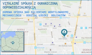 DOMOWA OPIEKA NAD PACJENTAMI WENTYLOWANYMI MECHANICZNIE - ODDZIAŁ ŁÓDZKI - VITALAIRE SPÓŁKA Z OGRANICZONĄ ODPOWIEDZIALNOŚCIĄ - UL. LECHA I MARII KACZYŃSKICH 12,  BEŁCHATÓW