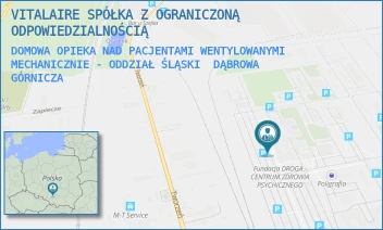 DOMOWA OPIEKA NAD PACJENTAMI WENTYLOWANYMI MECHANICZNIE - ODDZIAŁ ŚLĄSKI - VITALAIRE SPÓŁKA Z OGRANICZONĄ ODPOWIEDZIALNOŚCIĄ - AL. JÓZEFA PIŁSUDSKIEGO 92,  DĄBROWA GÓRNICZA