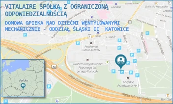 DOMOWA OPIEKA NAD DZIEĆMI WENTYLOWANYMI MECHANICZNIE - ODDZIAŁ ŚLĄSKI II - VITALAIRE SPÓŁKA Z OGRANICZONĄ ODPOWIEDZIALNOŚCIĄ - UL. BARBARY 21,  KATOWICE