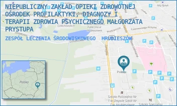 ZESPÓŁ LECZENIA ŚRODOWISKOWEGO - MAŁGORZATA PRYSTUPA - NZOZ OŚRODEK PROFILAKTYKI, DIAGNOZY I TERAPII ZDROWIA PSYCHICZNEGO MAŁGORZATA PRYSTUPA - ZAMOJSKA 12,  HRUBIESZÓW