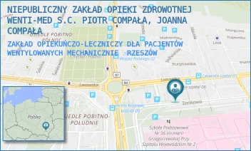 ZAKŁAD OPIEKUŃCZO-LECZNICZY DLA PACJENTÓW WENTYLOWANYCH MECHANICZNIE - WENTI- MED SPÓŁKA Z OGRANICZONĄ ODPOWIEDZIALNOŚCIĄ - UL. ZENITOWA 5,  RZESZÓW