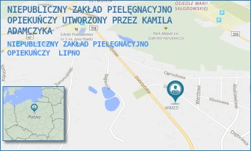 NIEPUBLICZNY ZAKŁAD PIELĘGNACYJNO OPIEKUŃCZY - NIEPUBLICZNY ZAKŁAD PIELĘGNACYJNO OPIEKUŃCZY UTWORZONY PRZEZ KAMILA ADAMCZYKA - DĘBOWA 21,  LIPNO