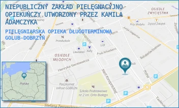 PIELĘGNIARSKA OPIEKA DŁUGOTERMINOWA - NIEPUBLICZNY ZAKŁAD PIELĘGNACYJNO OPIEKUŃCZY UTWORZONY PRZEZ KAMILA ADAMCZYKA - KOŚCIUSZKI 34/33,  GOLUB-DOBRZYŃ