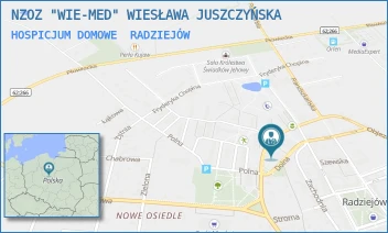 HOSPICJUM DOMOWE - NZOZ "WIE-MED" WIESŁAWA JUSZCZYŃSKA - DOLNA 22,  RADZIEJÓW