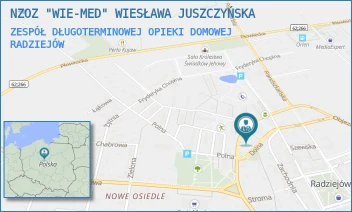 ZESPÓŁ DŁUGOTERMINOWEJ OPIEKI DOMOWEJ - NZOZ "WIE-MED" WIESŁAWA JUSZCZYŃSKA - DOLNA 22,  RADZIEJÓW