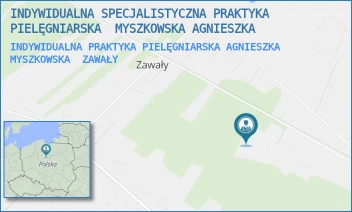 INDYWIDUALNA PRAKTYKA PIELĘGNIARSKA AGNIESZKA MYSZKOWSKA - INDYWIDUALNA SPECJALISTYCZNA PRAKTYKA PIELĘGNIARSKA  MYSZKOWSKA AGNIESZKA - 40,  ZAWAŁY