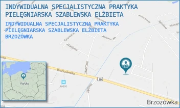 INDYWIDUALNA SPECJALISTYCZNA PRAKTYKA PIELĘGNIARSKA SZABLEWSKA ELŻBIETA - INDYWIDUALNA SPECJALISTYCZNA PRAKTYKA PIELĘGNIARSKA SZABLEWSKA ELŻBIETA - OLSZYNOWA 15,  BRZOZÓWKA