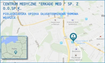 PIELĘGNIARSKA OPIEKA DŁUGOTERMINOWA DOMOWA - CENTRUM MEDYCZNE ERKADE SPÓŁKA Z OGRANICZONĄ ODPOWIEDZIALNOŚCIĄ - UL. A10 56,  WĘGRZCE