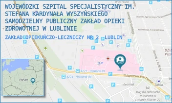 ZAKŁAD OPIEKUŃCZO-LECZNICZY NR 2 - WOJEWÓDZKI SZPITAL SPECJALISTYCZNY IM. STEFANA KARDYNAŁA WYSZYŃSKIEGO SAMODZIELNY PUBLICZNY ZAKŁAD OPIEKI ZDROWOTNEJ W LUBLINIE - ZBIGNIEWA HERBERTA 21,  LUBLIN