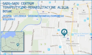 ZESPÓŁ LECZENIA ŚRODOWISKOWEGO/DOMOWEGO - GADU-GADU CENTRUM TERAPEUTYCZNO-REHABILITACYJNE ALICJA BOSAK - OGRODOWA 14,  BIŁGORAJ