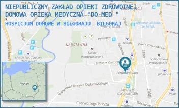 HOSPICJUM DOMOWE W BIŁGORAJU - NIEPUBLICZNY ZAKŁAD OPIEKI ZDROWOTNEJ DOMOWA OPIEKA MEDYCZNA "DO-MED " - TADEUSZA KOŚCIUSZKI 50,  BIŁGORAJ