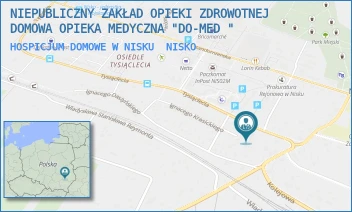 HOSPICJUM DOMOWE W NISKU - NIEPUBLICZNY ZAKŁAD OPIEKI ZDROWOTNEJ DOMOWA OPIEKA MEDYCZNA "DO-MED " - UL. TYSIĄCLECIA 9,  NISKO