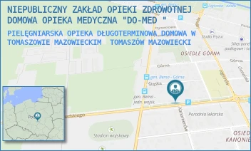 PIELĘGNIARSKA OPIEKA DŁUGOTERMINOWA DOMOWA W TOMASZOWIE MAZOWIECKIM - NIEPUBLICZNY ZAKŁAD OPIEKI ZDROWOTNEJ DOMOWA OPIEKA MEDYCZNA "DO-MED " - UL. ALEJA MARSZAŁKA JÓZEFA PIŁSUDSKIEGO 56/58,  TOMASZÓW MAZOWIECKI