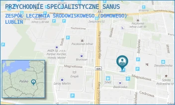 ZESPÓŁ LECZENIA ŚRODOWISKOWEGO (DOMOWEGO) - PRZYCHODNIE SPECJALISTYCZNE SANUS - MAGNOLIOWA 2,  LUBLIN