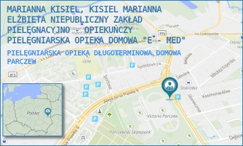 PIELĘGNIARSKA OPIEKA DŁUGOTERMINOWA DOMOWA - MARIANNA KISIEL, KISIEL MARIANNA ELŻBIETA NIEPUBLICZNY ZAKŁAD PIELĘGNACYJNO - OPIEKUŃCZY PIELĘGNIARSKA OPIEKA DOMOWA "E - MED" - ZWYCIĘSTWA 11,  PARCZEW