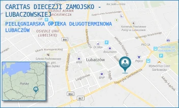 PIELĘGNIARSKA OPIEKA DŁUGOTERMINOWA - CARITAS DIECEZJI ZAMOJSKO - LUBACZOWSKIEJ - UL. TADEUSZA KOŚCIUSZKI 2 A,  LUBACZÓW