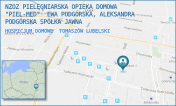 HOSPICJUM DOMOWE - NZOZ PIELĘGNIARSKA OPIEKA DOMOWA "PIEL-MED"  EWA PODGÓRSKA, ALEKSANDRA PODGÓRSKA SPÓŁKA JAWNA - KOŚCIUSZKI 24,  TOMASZÓW LUBELSKI