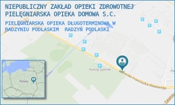 PIELĘGNIARSKA OPIEKA DŁUGOTERMINOWA W RADZYNIU PODLASKIM - NIEPUBLICZNY ZAKŁAD OPIEKI ZDROWOTNEJ PIELĘGNIARSKA OPIEKA DOMOWA S.C. - GEN. FRANCISZKA KLEEBERGA 10,  RADZYŃ PODLASKI