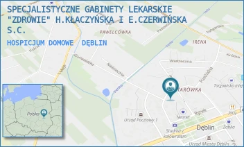 HOSPICJUM DOMOWE - SPECJALISTYCZNE GABINETY LEKARSKIE "ZDROWIE" H.KŁACZYŃSKA I J.KŁACZYŃSKI S.C. - OKÓLNA 18,  DĘBLIN