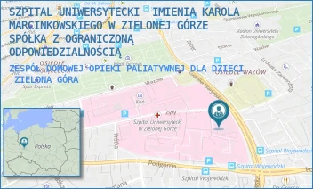 ZESPÓŁ DOMOWEJ OPIEKI PALIATYWNEJ DLA DZIECI - SZPITAL UNIWERSYTECKI  IMIENIA KAROLA MARCINKOWSKIEGO W ZIELONEJ GÓRZE SPÓŁKA Z OGRANICZONĄ ODPOWIEDZIALNOŚCIĄ - UL. LUDWIKA WARYŃSKIEGO 2,  ZIELONA GÓRA