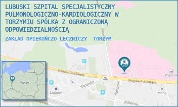 ZAKŁAD OPIEKUŃCZO LECZNICZY - LUBUSKI SZPITAL SPECJALISTYCZNY PULMONOLOGICZNO-KARDIOLOGICZNY W TORZYMIU SPÓLKA Z OGRANICZONĄ ODPOWIEDZIALNOŚCIĄ - UL. WOJSKA POLSKIEGO 52,  TORZYM