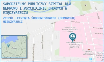 ZESPÓŁ LECZENIA ŚRODOWISKOWEGO (DOMOWEGO) - SAMODZIELNY PUBLICZNY SZPITAL DLA NERWOWO I PSYCHICZNIE CHORYCH W MIĘDZYRZECZU - UL. POZNAŃSKA 109,  MIĘDZYRZECZ