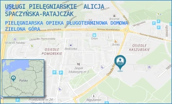 PIELĘGNIARSKA OPIEKA DŁUGOTERMINOWA DOMOWA - USŁUGI PIELĘGNIARSKIE  ALICJA SPACZYŃSKA-RATAJCZAK - UL. OSIEDLE KASZUBSKIE 9/6,  ZIELONA GÓRA
