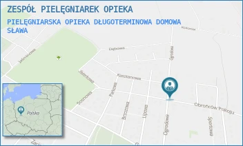 PIELĘGNIARSKA OPIEKA DŁUGOTERMINOWA DOMOWA - ZESPÓŁ PIELĘGNIAREK OPIEKA - UL. OGRODOWA 1,  SŁAWA