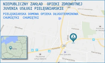 PIELĘGNIARSKA DOMOWA OPIEKA DŁUGOTERMINOWA CHUMIĘTKI - NIEPUBLICZNY ZAKŁAD OPIEKI ZDROWOTNEJ "JUVENIA" USŁUGI PIELĘGNIARSKIE - 22,  CHUMIĘTKI