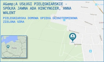 PIELEGNIARSKA DOMOWA OPIEKA DŁUGOTERMINOWA - A&amp;A USŁUGI PIELĘGNIARSKIE - SPÓŁKA JAWNA ADA HINCYNGIER, ANNA WALENT - ŻURAWINOWA 5,  ZIELONA GÓRA