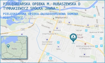 PIELĘGNIARSKA OPIEKA DŁUGOTERMINOWA DOMOWA - PIELĘGNIARSKA OPIEKA M. RUBASZEWSKA D TYMRAKIEWICZ SPÓŁKA JAWNA - UL. KONSTYTUCJI 3 MAJA 16,  MIĘDZYRZECZ