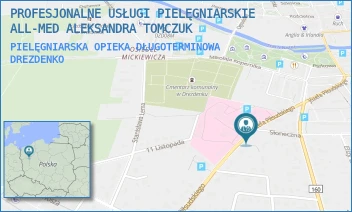 PIELĘGNIARSKA OPIEKA DŁUGOTERMINOWA - PROFESJONALNE USŁUGI PIELĘGNIARSKIE ALL-MED ALEKSANDRA TOMCZUK - PIŁSUDSKIEGO 38A,  DREZDENKO