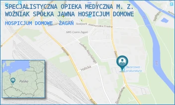 HOSPICJUM DOMOWE - SPECJALISTYCZNA OPIEKA MEDYCZNA M. Z. WOŹNIAK SPÓŁKA JAWNA HOSPICJUM DOMOWE - UL. DWORCOWA 49,  ŻAGAŃ