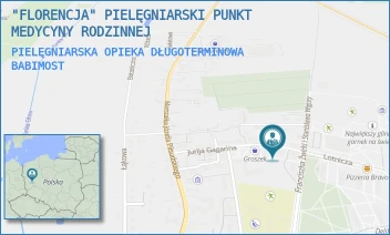 PIELĘGNIARSKA OPIEKA DŁUGOTERMINOWA - "FLORENCJA" PIELĘGNIARSKI PUNKT MEDYCYNY RODZINNEJ - UL. GAGARINA 18,  BABIMOST