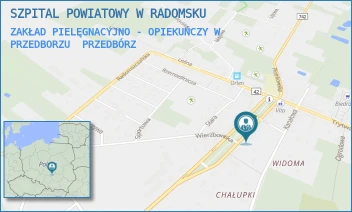 ZAKŁAD PIELĘGNACYJNO - OPIEKUŃCZY W PRZEDBORZU - SZPITAL POWIATOWY W RADOMSKU - UL. CZĘSTOCHOWSKA 25,  PRZEDBÓRZ