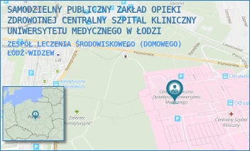 ZESPÓŁ LECZENIA ŚRODOWISKOWEGO (DOMOWEGO) - SAMODZIELNY PUBLICZNY ZAKŁAD OPIEKI ZDROWOTNEJ CENTRALNY SZPITAL KLINICZNY UNIWERSYTETU MEDYCZNEGO W ŁODZI - UL. POMORSKA 251,  ŁÓDŹ-WIDZEW