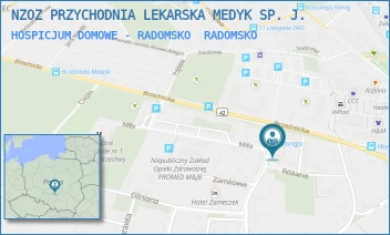 HOSPICJUM DOMOWE - RADOMSKO - NZOZ PRZYCHODNIA MEDYK SP. Z O.O. - UL. STEFANA BATOREGO 3,  RADOMSKO