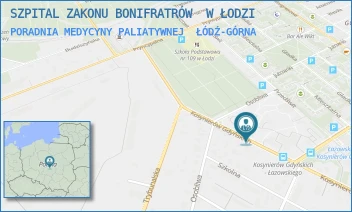 PORADNIA MEDYCYNY PALIATYWNEJ - SZPITAL ZAKONU BONIFRATRÓW  W ŁODZI - KOSYNIERÓW GDYŃSKICH 61,  ŁÓDŹ-GÓRNA